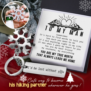Outdoor Multitool Keychain - Hiking - To My Man - You Are My True North That Always Leads Me Home - Ukgktb26009
