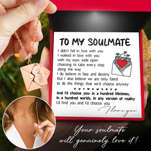 Love Letter Necklace - Family - To My Soulmate - I Love You - Ukgnny13005