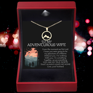 Woman Mountain Necklace - Camping - To My Adventurous Wife - You Are My Favourite Camping Partner For Life- Ukgnnk15002