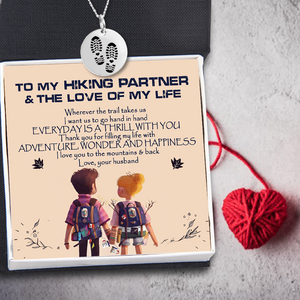Round Necklace - Hiking - To My Hiking Partner - The Love Of My Life - Ukgnev15006