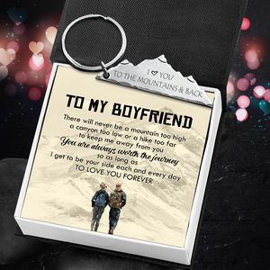 Mountain Keychain - Hiking - To My Boyfriend - Love You Forever - Ukgkzv12002