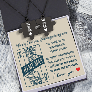 Puzzle Piece Necklace - Family - To My Man - I Love You - Ukglmb26001