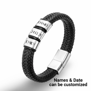 Personalised Leather Bracelet - Wedding - To My Future Husband - The Greatest Decisions Of My Life - Ukgbzl24002