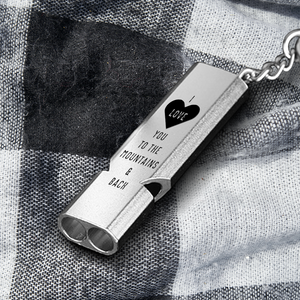 Whistle Keychain - Hiking - To My Man - I Love You To The Mountains & Back - Ukgkzw26001