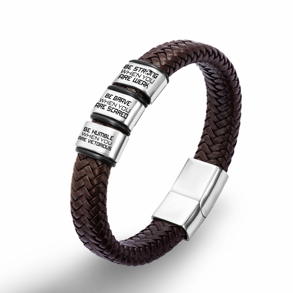 Be brave sale leather bracelet