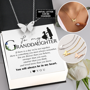 Personalized Butterfly Necklace - Family - To My Granddaughter - You Will Always Be In My Heart - Ukgncn23002