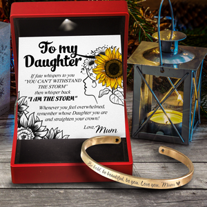 Daughter's Bracelet - Family - From Mum - To My Daughter - Remember Whose Daughter You Are And Straighten Your Crown - Ukgbzf17020