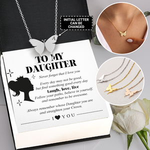 Personalized Butterfly Necklace - Family - To My Daughter - Never Forget That I Love You - Ukgncn17003
