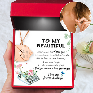 Love Letter Necklace - Family - To My Beautiful - I Love You Forever And Always - Ukgnny13001