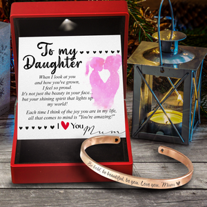 Daughter's Bracelet - Family - From Mum - To My Daughter - When I Look At You And How You've Grown, I Feel So Proud - Ukgbzf17021