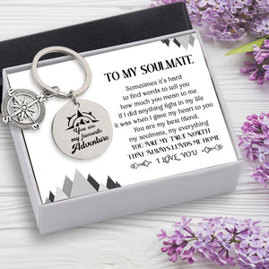 Compass Keychain - Travel - To My Soulmate - You Are My True North That Always Leads Me Home - Ukgkw13002