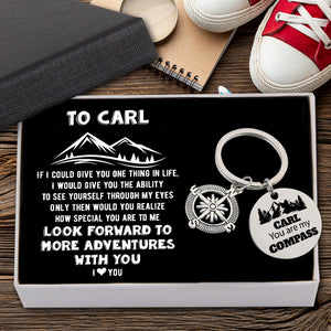 Compass Keychain - To Carl - You Are My Compass - Ukgkw26004