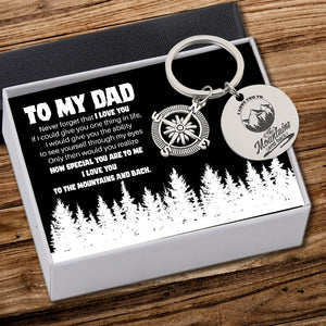 Compass Keychain - Travel - To My Dad - I Love You To The Mountains And Back - Ukgkw18002