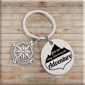 Compass Keychain - To My Man - You Are My Favourite Adventure - Ukgkw26002 - Love My Soulmate