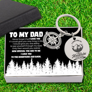 Compass Keychain - Travel - To My Dad - I Love You To The Mountains And Back - Ukgkw18002