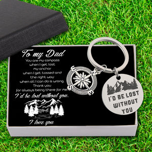 Compass Keychain - Travel - To My Dad - You Are My Compass When I Get Lost - Ukgkw18001