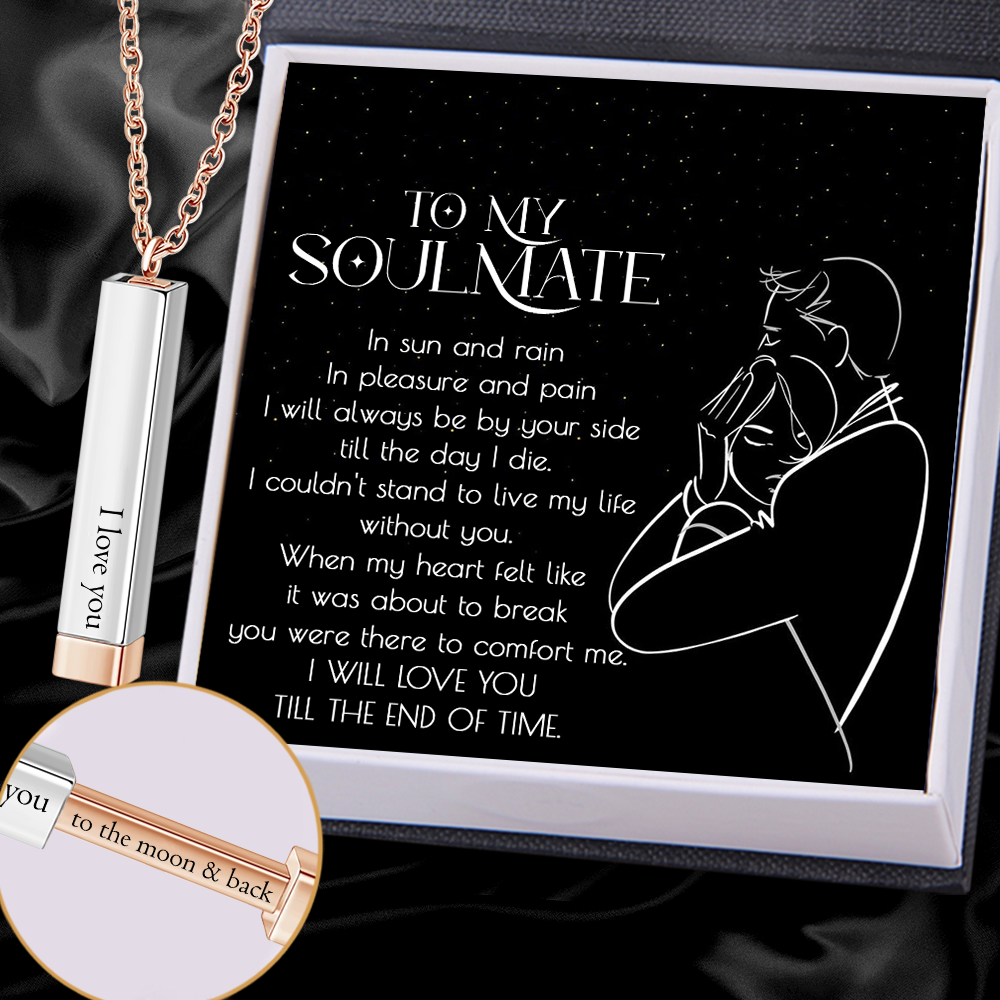 Hidden Message Necklace - Family - To My Soulmate - I Will Love You Till The End Of Time - Ukgnnj13004