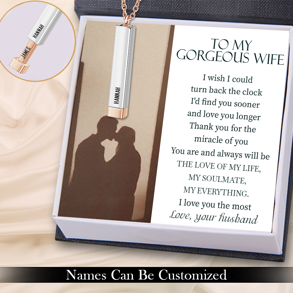 Personalised Hidden Message Necklace - Family - To My Wife - I Love You The Most - Ukgnnj15001