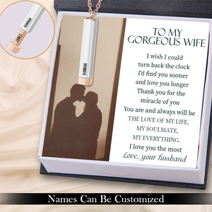 Personalised Hidden Message Necklace - Family - To My Wife - I Love You The Most - Ukgnnj15001