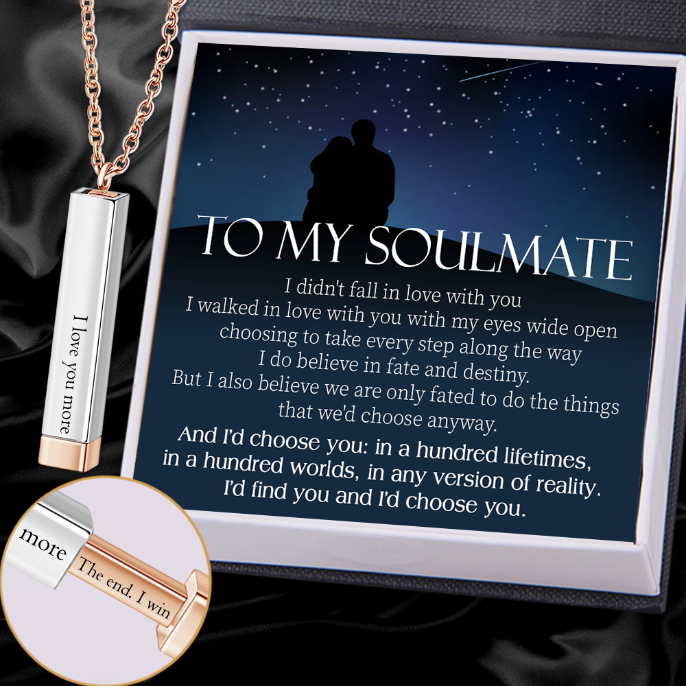 Hidden Message Necklace - Family - To My Soulmate - I Do Believe In Fate And Destiny - Ukgnnj13003