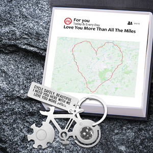 Bike Multitool Repair Keychain - Cycling - To My Beautiful - Love You More Than All The Miles - Ukgkzn13002
