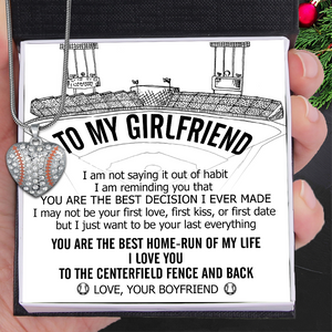 Baseball Heart Necklace - Baseball - To My Girlfriend - When I Tell You I Love You - Ukgnd13005