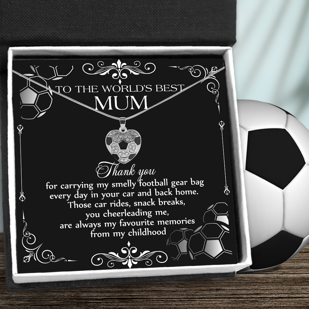 Football Heart Necklace - Football - To The World's Best Mum - Happy Mother's Day - Ukgndw19002