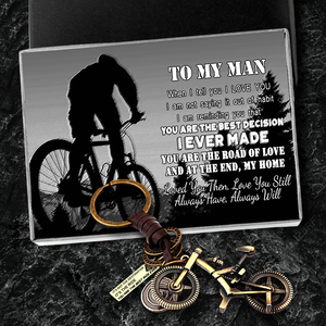 Engraved Cycling Keychain - Cycling - To My Man - Love You Still - Ukgkaq26003