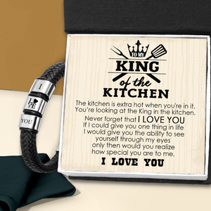 Leather Bracelet - Cooking - To My King Of The Kitchen - I Love You - Ukgbzl14017
