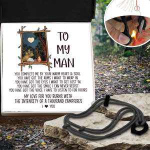 Fire Starter Necklace - Camping - To My Man - You Have Got The Smile I Can Never Resist - Ukgnnx26002