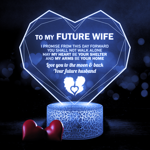 Heart Led Light - Family - To My Future Wife - Love You To The Moon & Back - Ukglca25004
