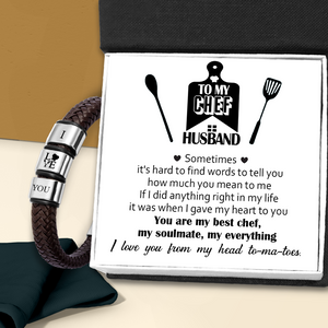 Leather Bracelet - Cooking - To My Chef Husband - You Are My Best Chef - Ukgbzl14021
