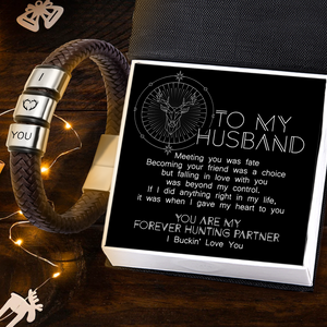 Leather Bracelet - Hunting - To My Husband - You Are My Forever Hunting Partner - Ukgbzl14024
