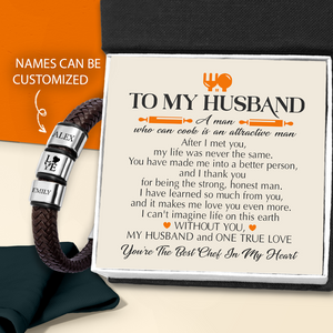 Personalized Leather Bracelet - Cooking - To My Husband - You’re The Best Chef In My Heart - Ukgbzl14019