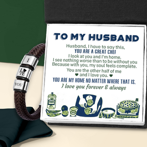 Leather Bracelet - Cooking - To My Husband - I Love You - Ukgbzl14022