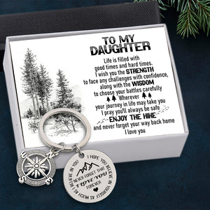 Compass Keychain - Hiking - To My Daughter - I Hope You Believe In Yourself - Ukgkw17004