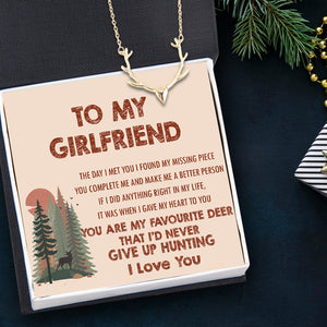 Antler Necklace - Hunting - To My Girlfriend - I Gave My Heart To You - Ukgnt13002
