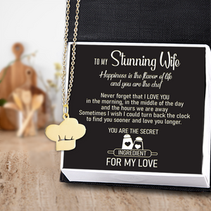 Chef Hat Necklace - Cooking - To My Wife - I Love You - Ukgnge15002