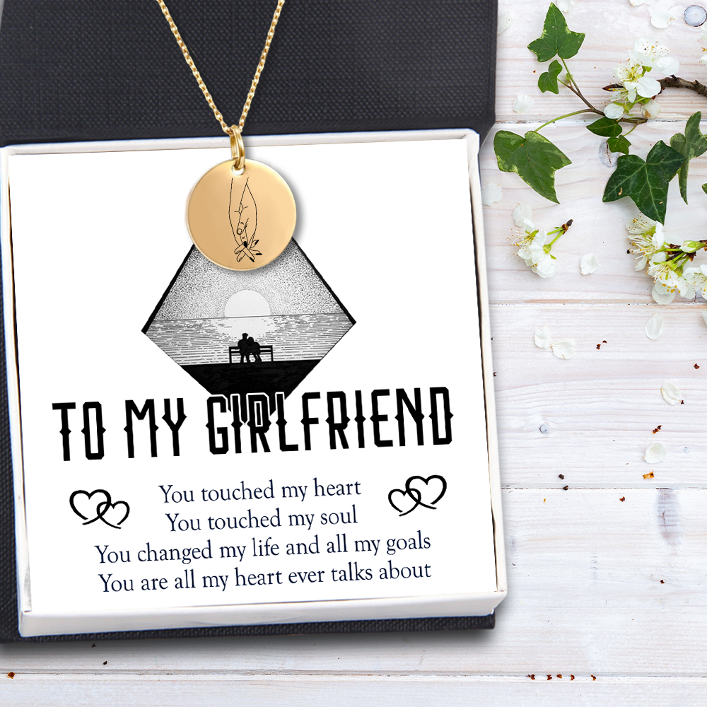 Round Necklace - Family - To My Girlfriend - You Are All My Heart Ever Talks About - Ukgnev13019