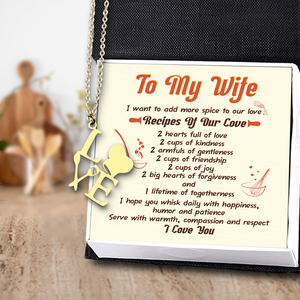 Love Cooking Necklace - Cooking - To My Wife - I Love You - Ukgngf15001