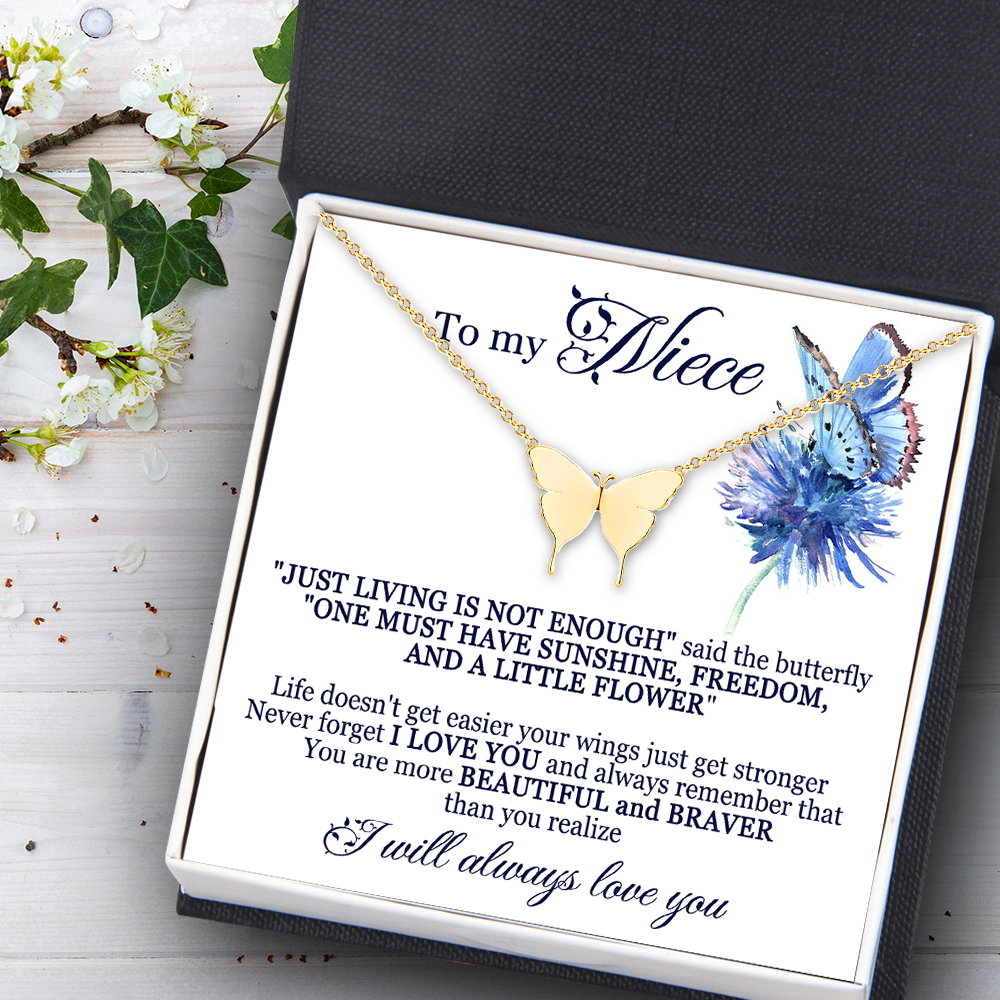 Butterfly Necklace - Family - To My Niece - I Will Always Love You - Ukgncn28012
