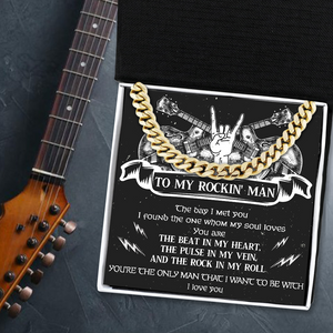 Cuban Link Chain - Guitar - To My Rockin' Man - You Are The Only Man That I Want To Be With - Ukgnft26010