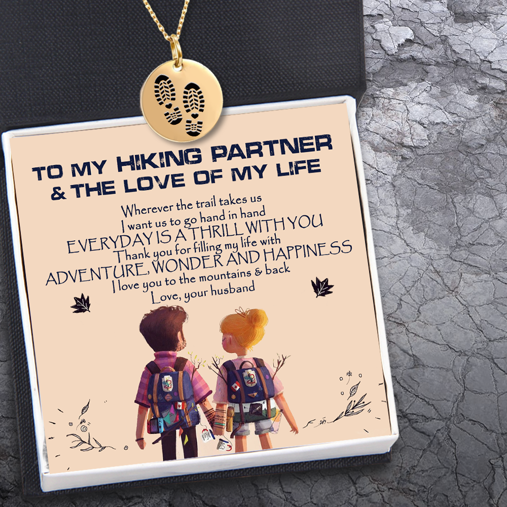 Round Necklace - Hiking - To My Hiking Partner - The Love Of My Life - Ukgnev15006