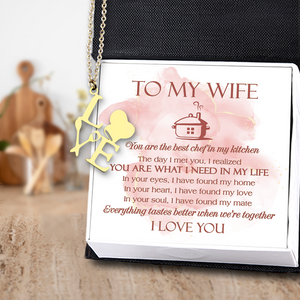 Love Cooking Necklace - Cooking - To My Wife - You Are The Best Chef In My Kitchen - Ukgngf15006