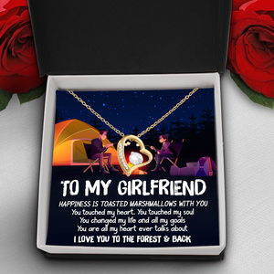 Forever Love Necklace - Camping - To My Girlfriend - I Love You To The Forest & Back - Uksnr13009