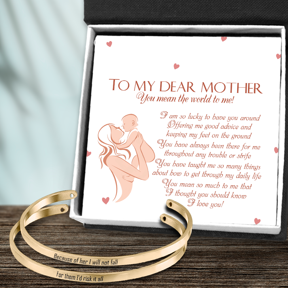 Mother Daughter Bracelets - Family - To My Dear Mother - You Mean The World To Me - Ukgbt19019