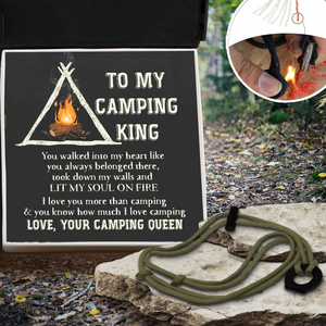 Fire Starter Necklace - Camping - To My Camping King - You Walked Into My Heart Like You Always Belonged There - Ukgnnx26004