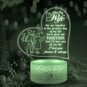 3D Led Light - Family - To My Wife - We Will Grow Old Together - Ukglca15011