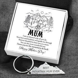 Mountain Keychain - Hiking - To My Mum - I Love You To The Mountains & Back - Ukgkzv19002