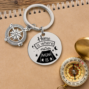 Compass Keychain - Camping - To My Dear Mum - I Love You To The Forest & Back - Ukgkw19007